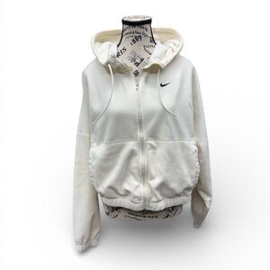 Nike Therma-Fit Cream Full-Zip Hoodie Cropped & Oversized